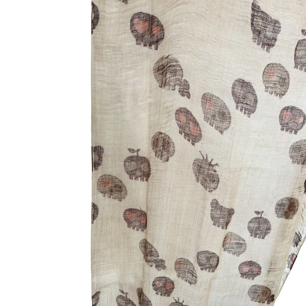 100% Linen Skull Scarf - Picture 5 of 10